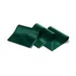 Trois échantillons de tissu carrés disposés en éventail, illustrant la densité, la douceur et les reflets du velours vert émeraude.