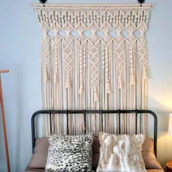 Rideau de porte macramé
