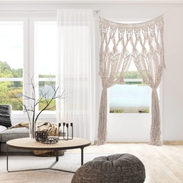 Rideau de porte macramé