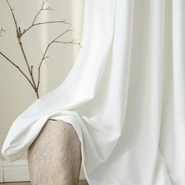 Rideau velour blanc