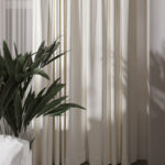 rideau velour beige