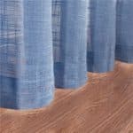 Rideaux lin bleu