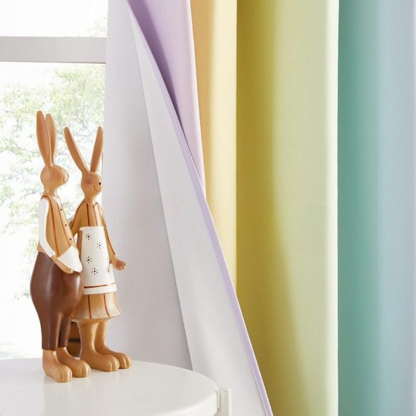 Rideaux arc en ciel pastel