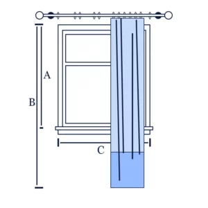 Mesurer les dimensions d'un rideau