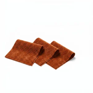 Echantillons tissu Velours Camel avec bords crantes