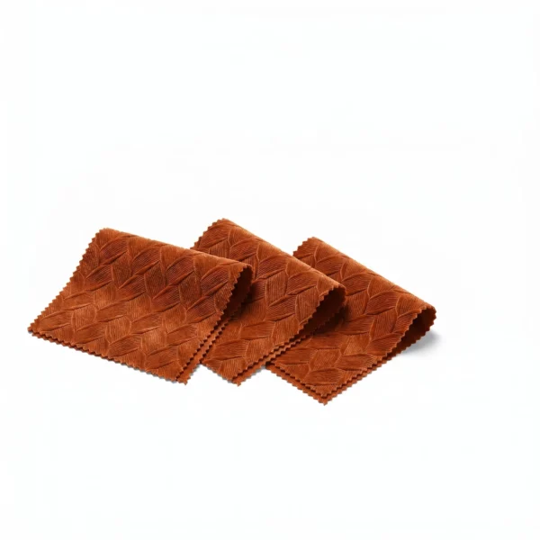 Echantillons tissu Velours Camel avec bords crantes