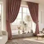 Rideau Velours Rose dans un interieur contemporain